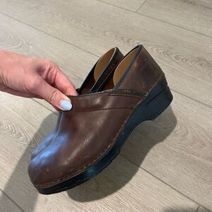 Dansko Brown Leather Clogs